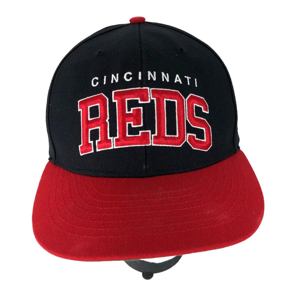 MLB Cincinnati Reds Men's 47 Brand Black/Red 2 Tone Snapback OSFA Embroidered - Picture 2 of 10